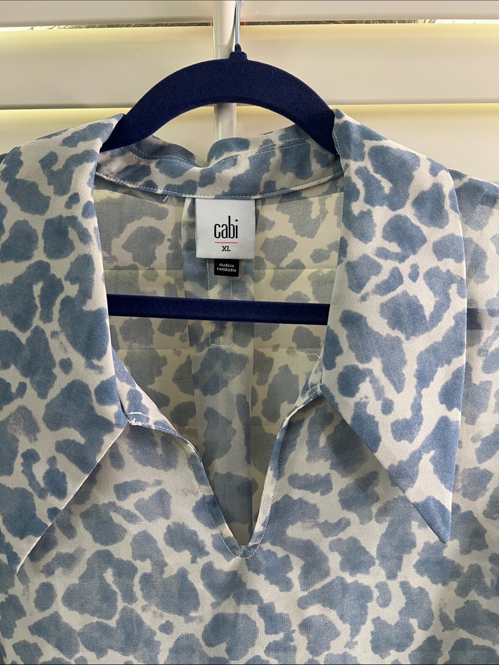 CAbi Pounce Animal print Sheer Pullover Blouse - Picture 2 of 5